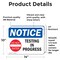 Signmission Testing In Progress Sign With Symbol, 14 in W x Rectangle, Vinyl Decal OS-2PACK-NS-D-1014-L-18549 - alternate 6